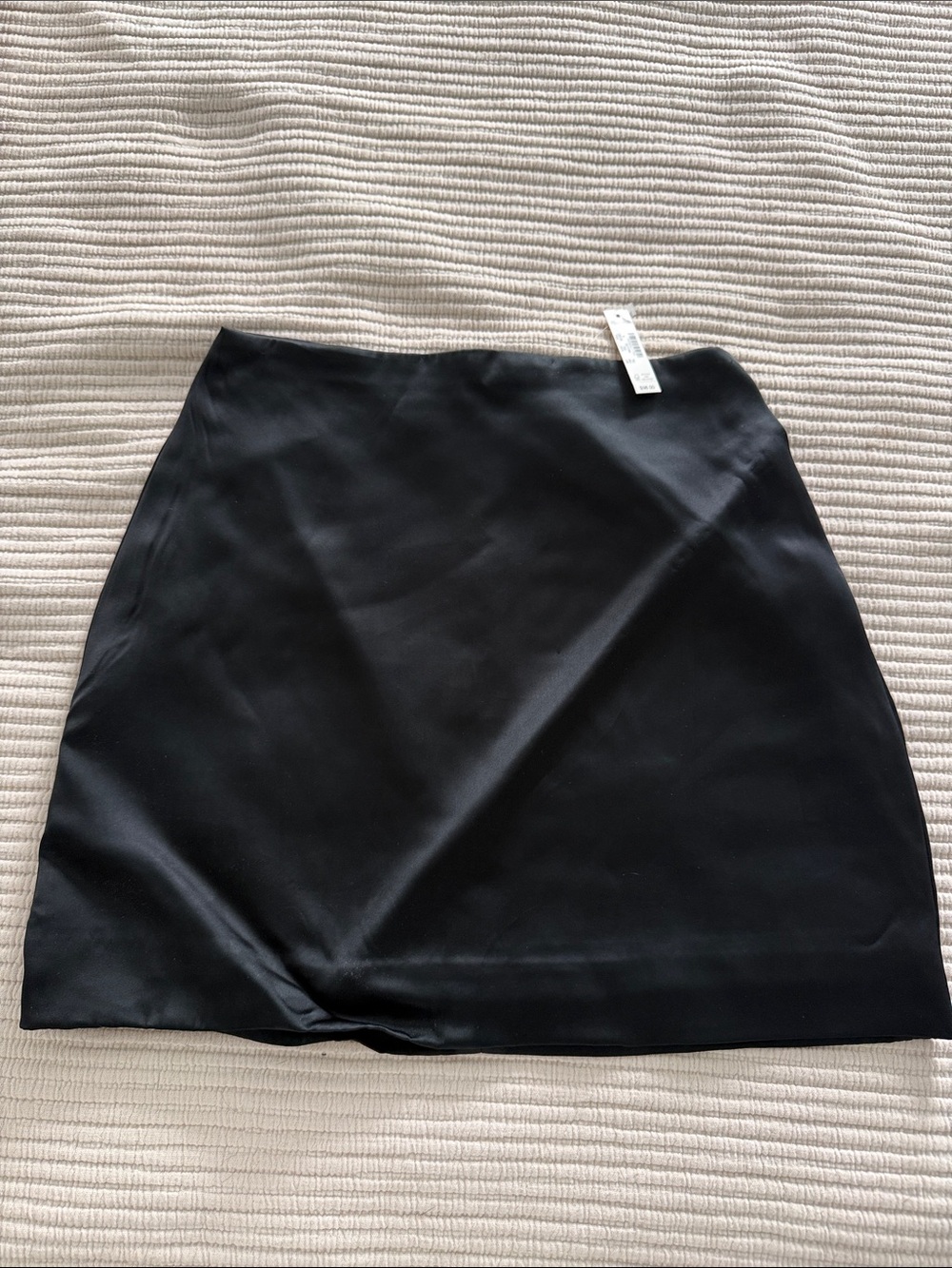 Madewell Black Satin Mini Skirt